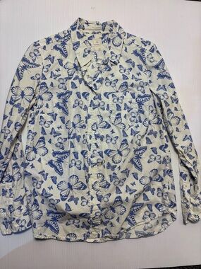 GAP Blue Butterfly Print Button-Up Shirt